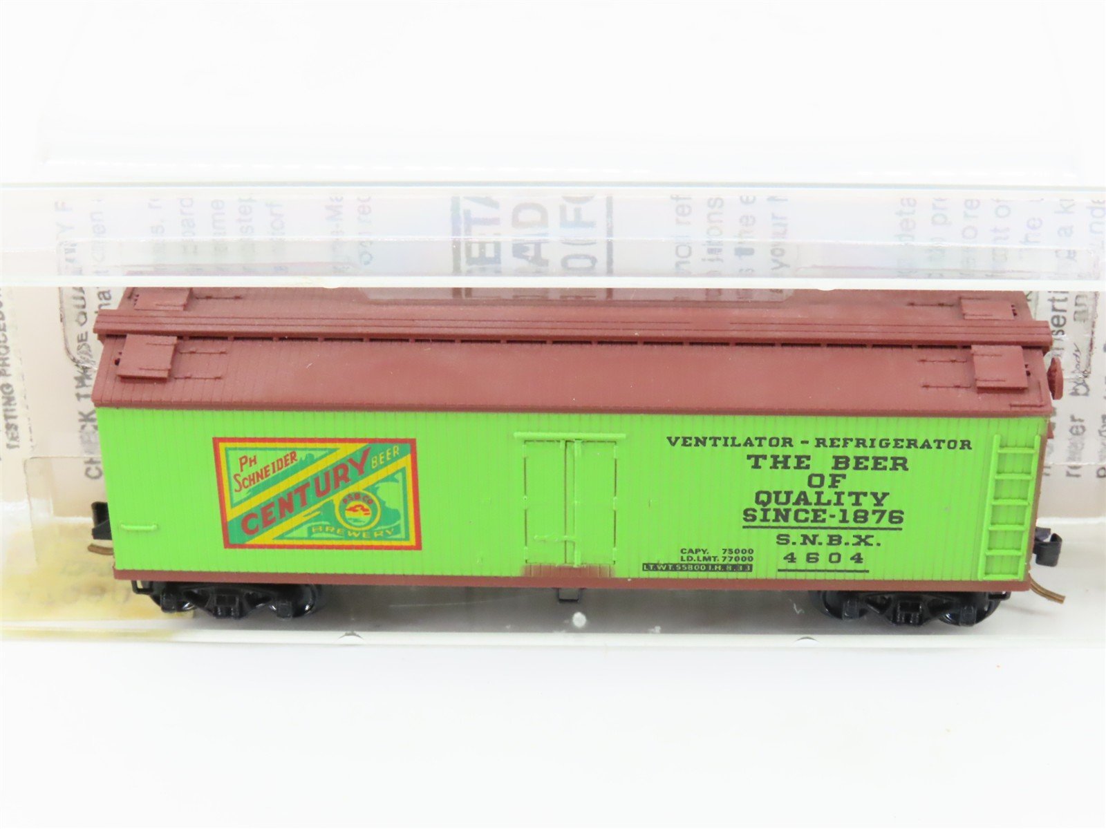 N Scale Kadee Micro-Trains MTL 47090 SNBX Century Beer 40' Wood Reefer #4604