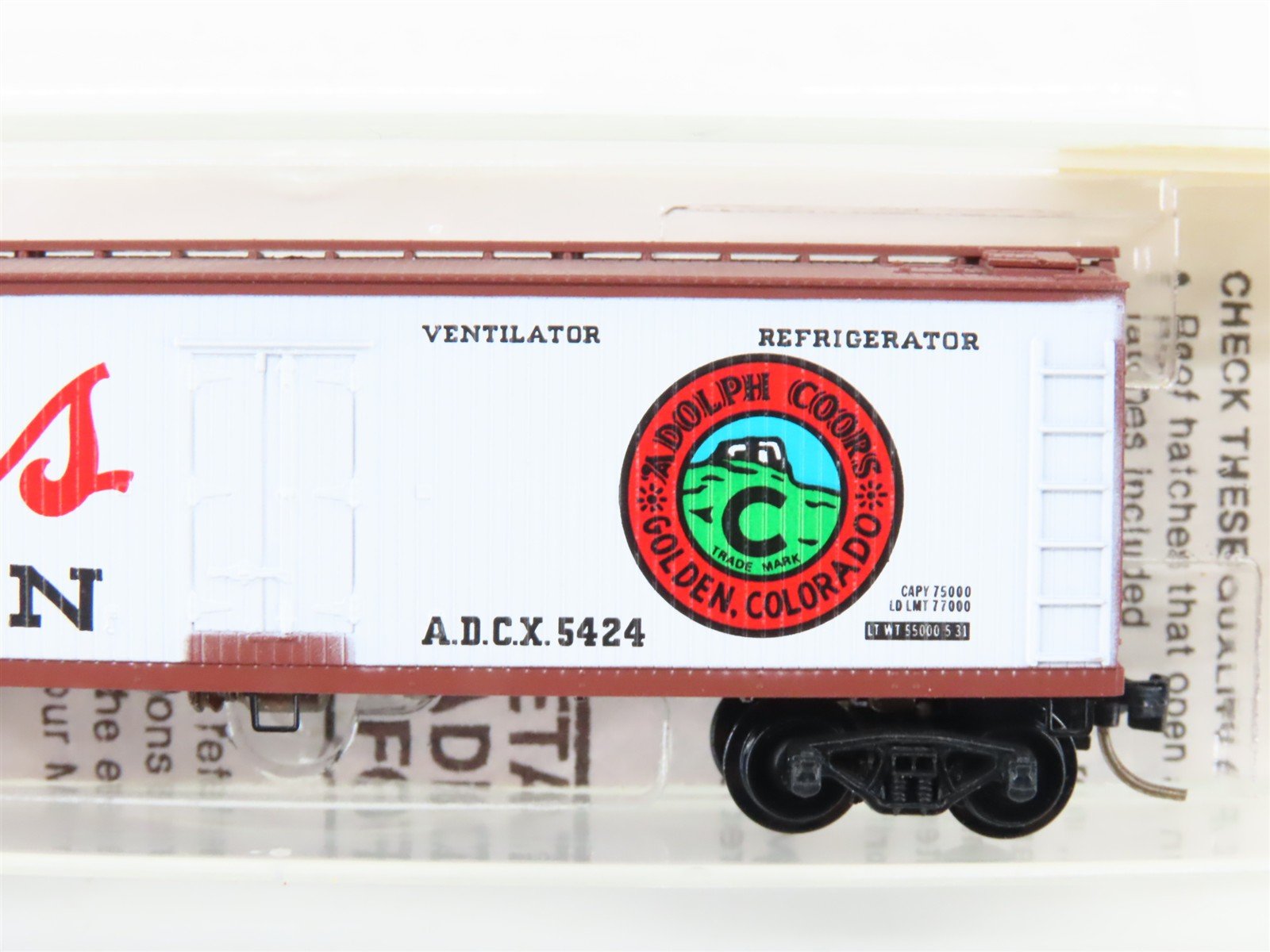 N Scale Kadee Micro-Trains MTL 47030 ADCX Coors Beer 40' Wood Reefer #5424