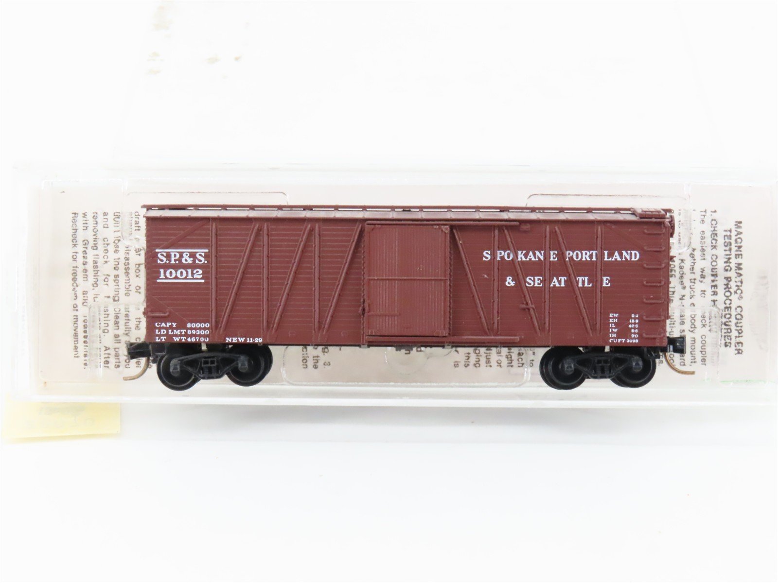 N Kadee Micro-Trains MTL 28070 SP&S Spokane Portland & Seattle 40' Boxcar #10012