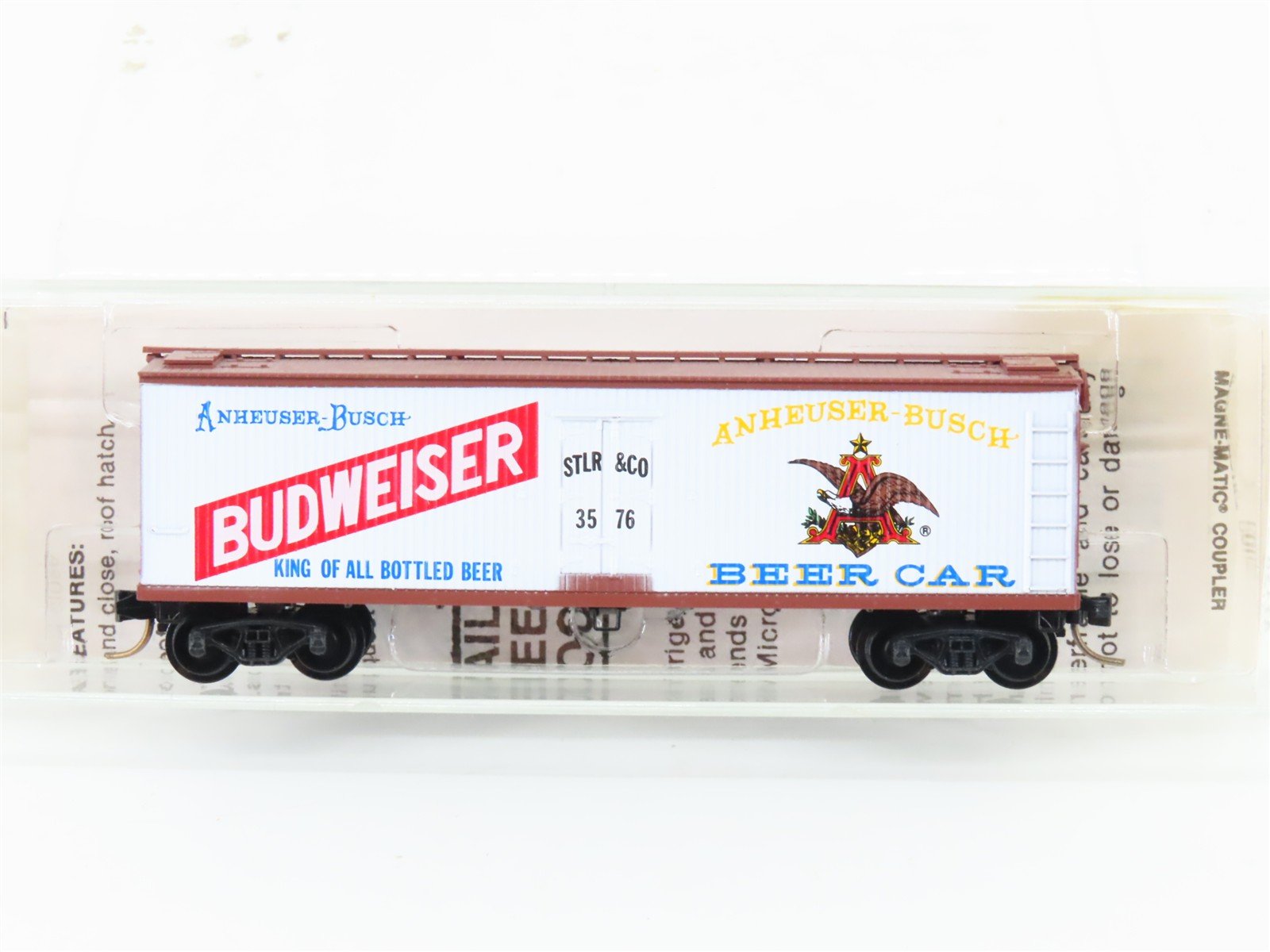 N Scale Kadee Micro-Trains MTL 47170 STLR&CO. Budweiser 40' Wood Reefer #3576