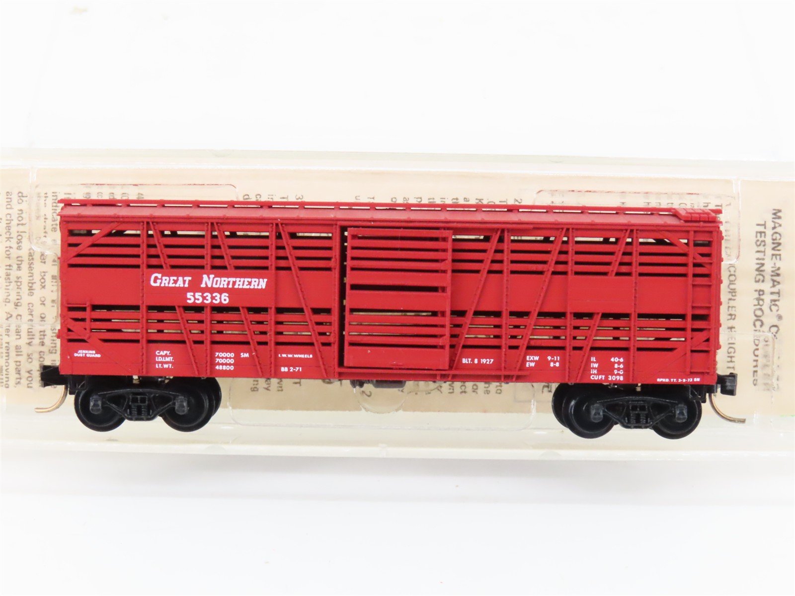 N Scale Kadee Micro-Trains MTL 35020 GN Great Northern 40' Stock Car #55336