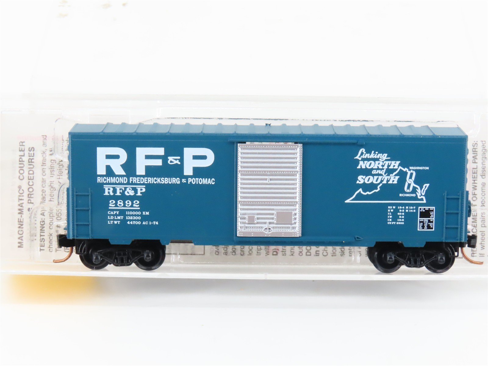 N Micro-Trains MTL 24290 RF&P Richmond Fredericksburg & Potomac 40' Boxcar #2892