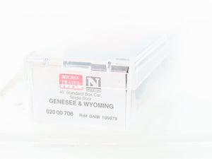 N Scale Micro-Trains MTL 02000706 GNW Genesee & Wyoming 40' Box Car #100079