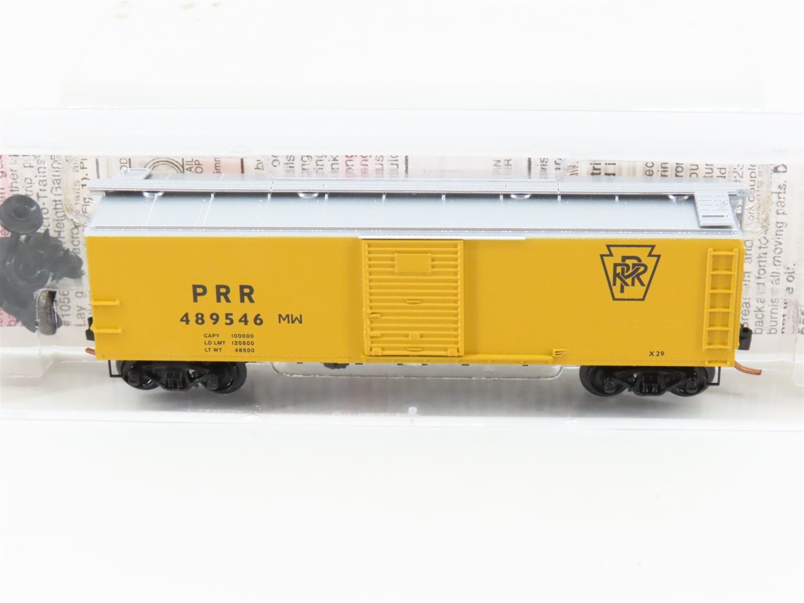N Scale Micro-Trains MTL 120710 PRR Pennsylvania 40' Steel Box Car #489546