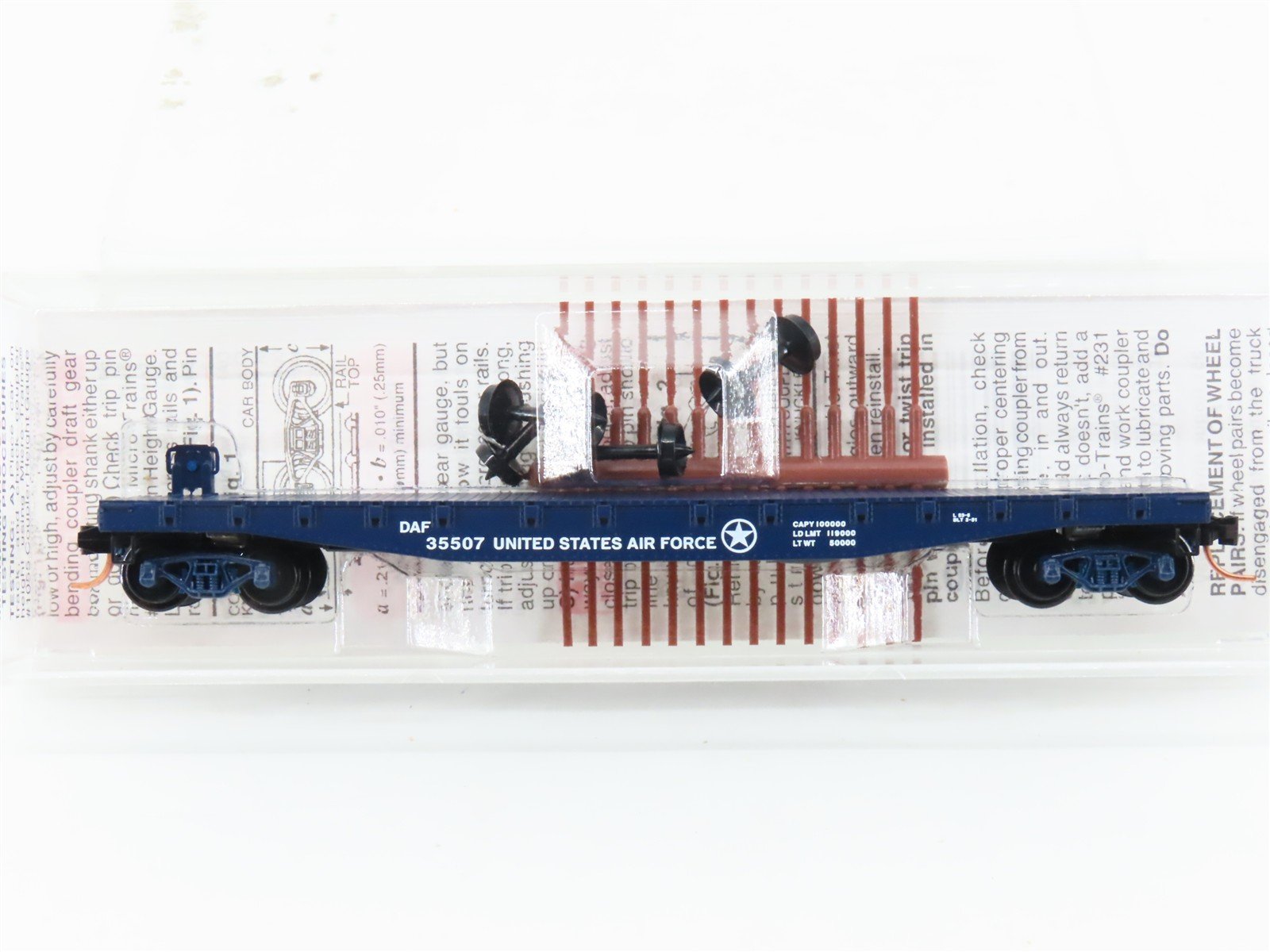 N Scale Micro-Trains MTL 45190 DAF United States Air Force 50' Flat Car #35507