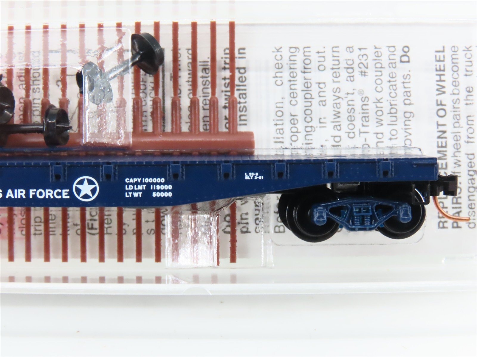N Scale Micro-Trains MTL 45190 DAF United States Air Force 50' Flat Car #35507