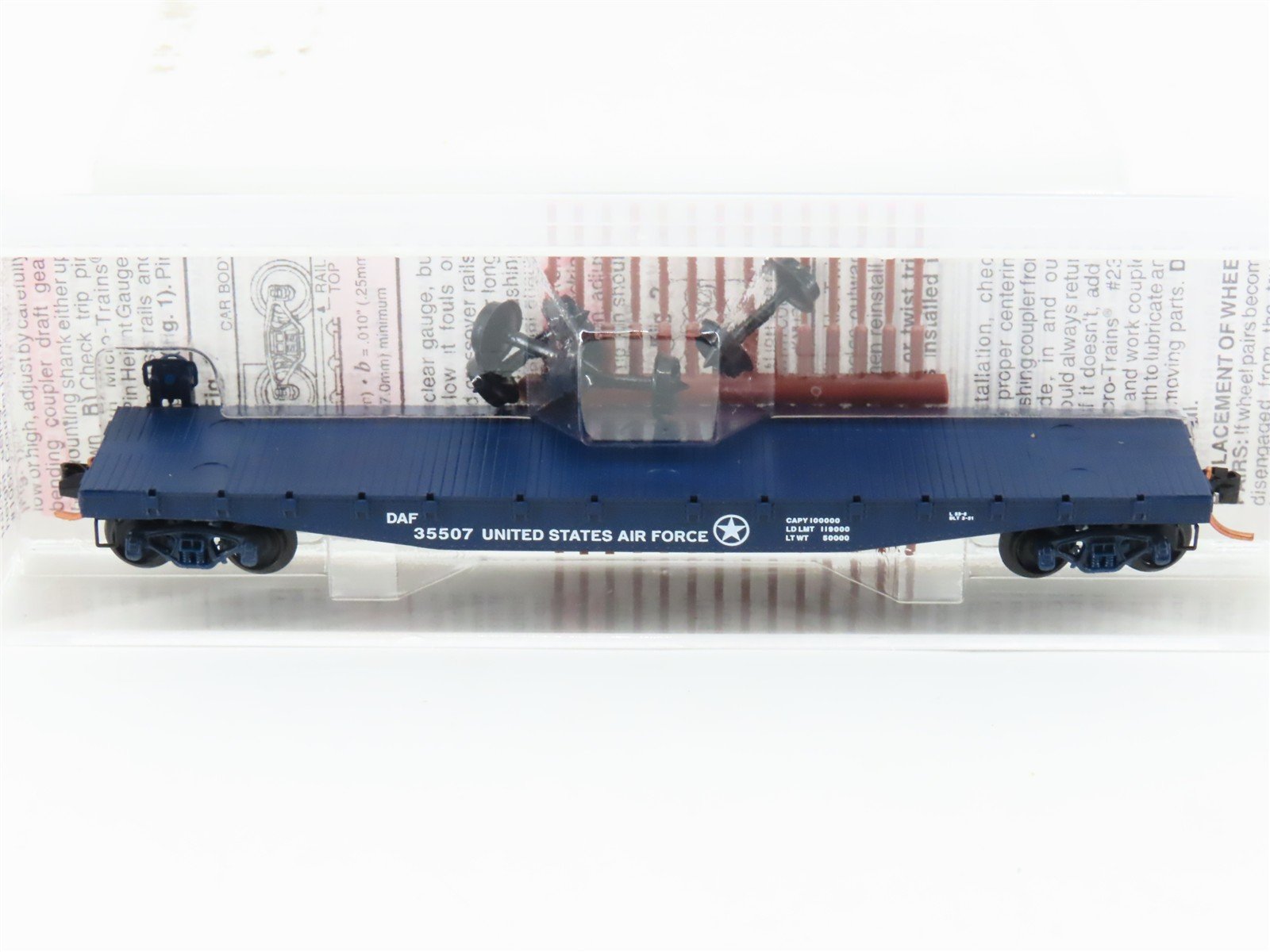 N Scale Micro-Trains MTL 45190 DAF United States Air Force 50' Flat Car #35507