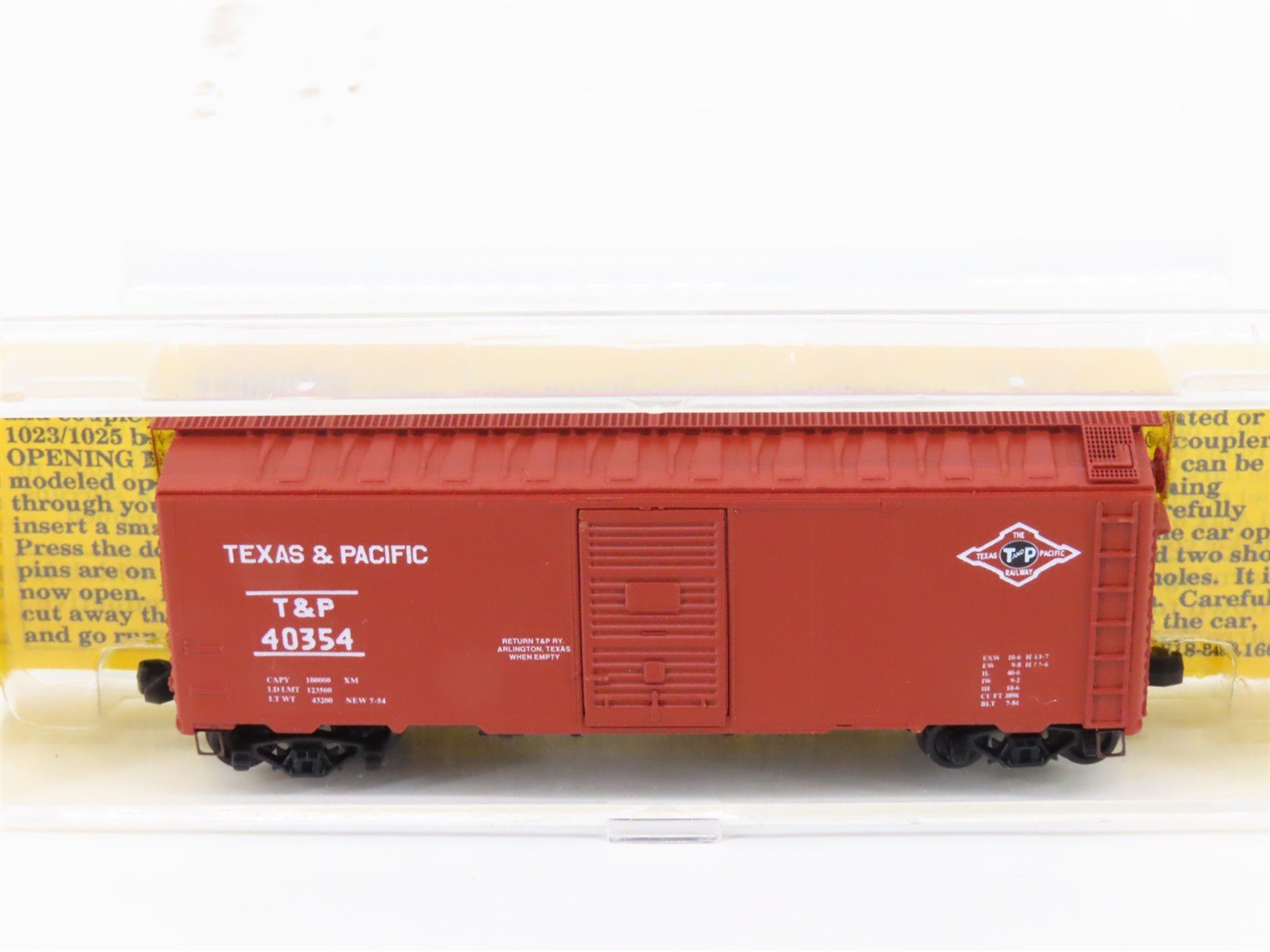 N Scale Deluxe Innovations 142001 T&P Texas & Pacific AAR 40' Box Car #40354