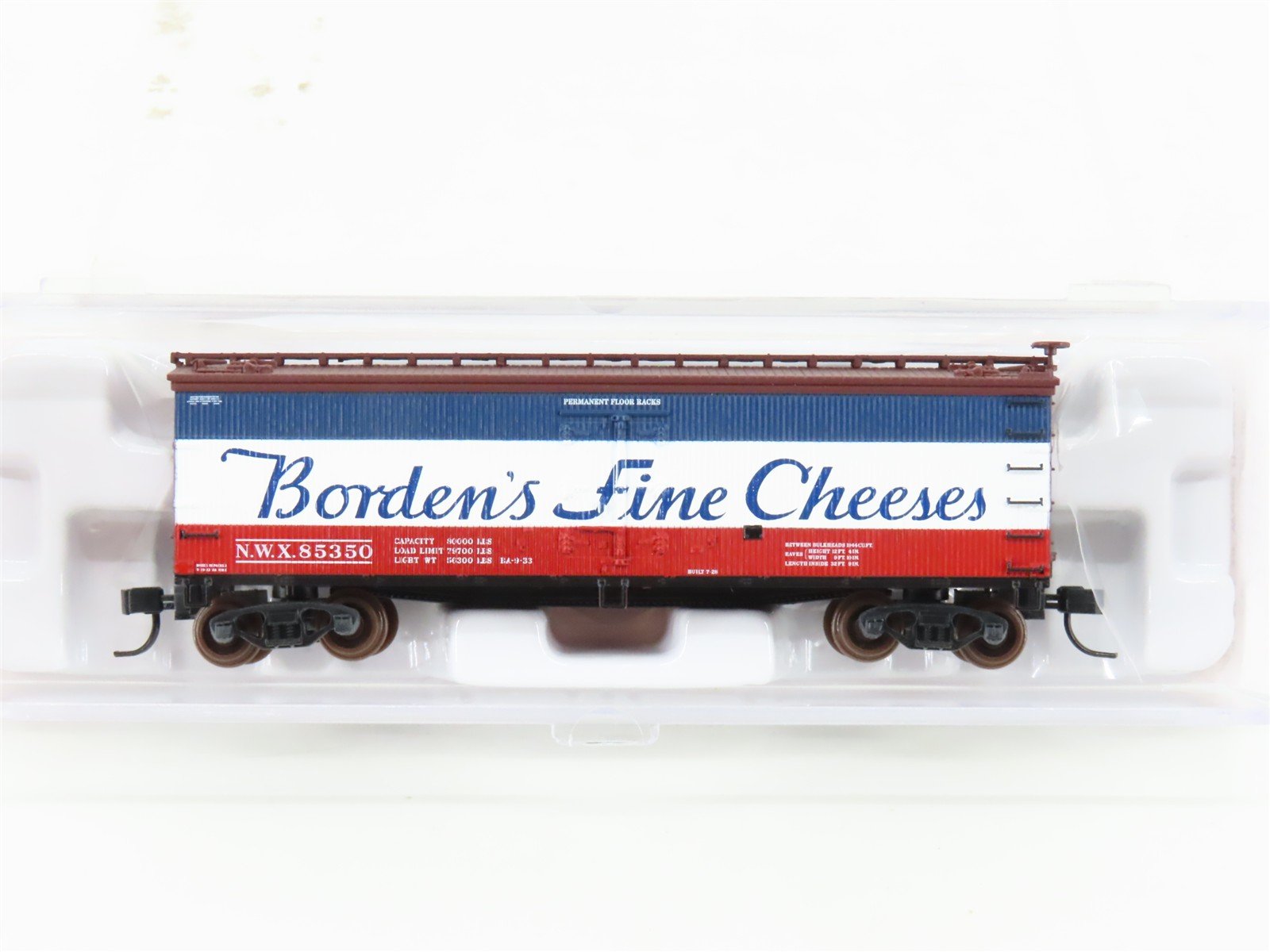 N Scale Atlas 41481 NWX Borden's Fine Cheeses 40' Wood Reefer #85350