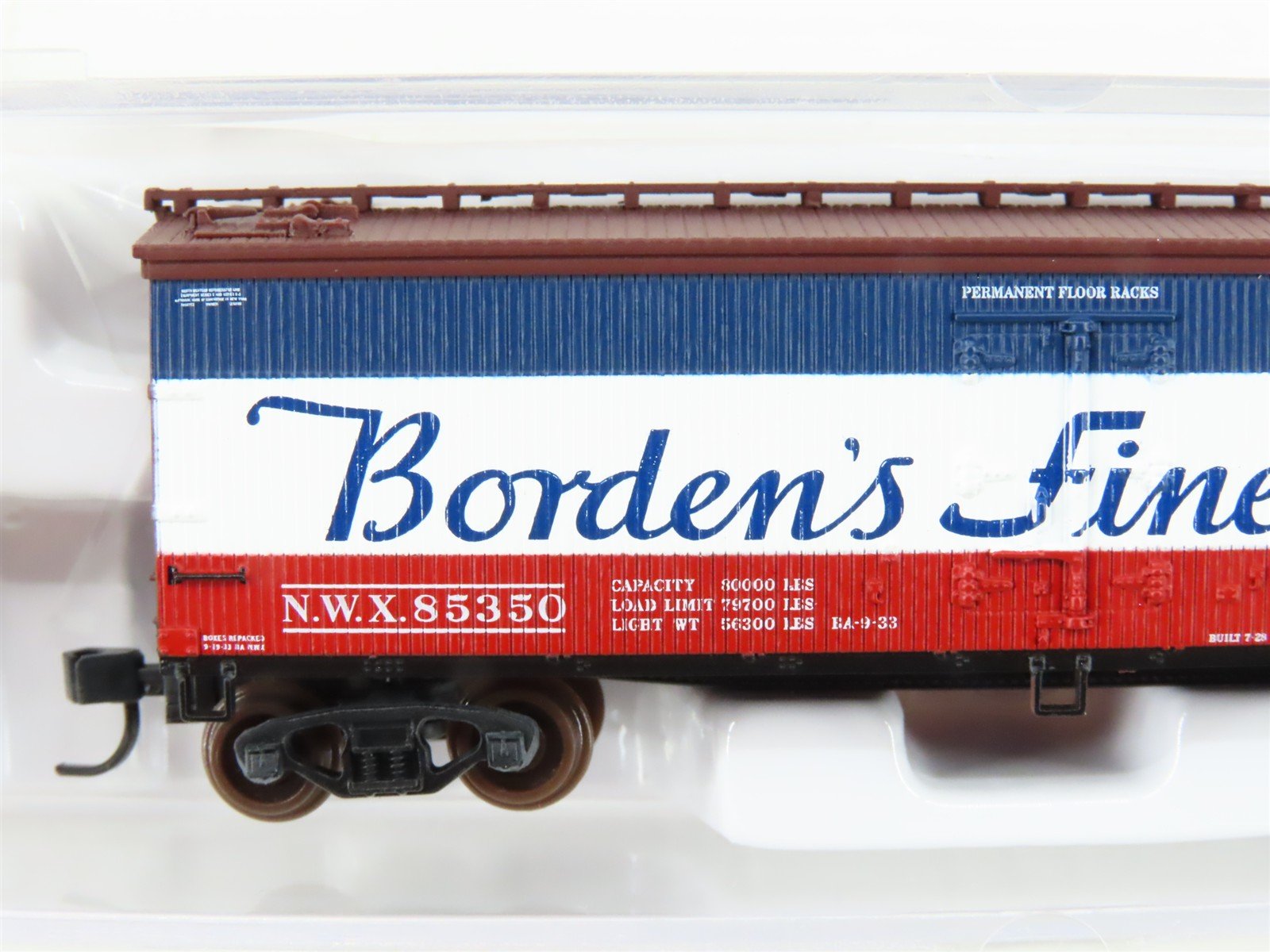 N Scale Atlas 41481 NWX Borden's Fine Cheeses 40' Wood Reefer #85350