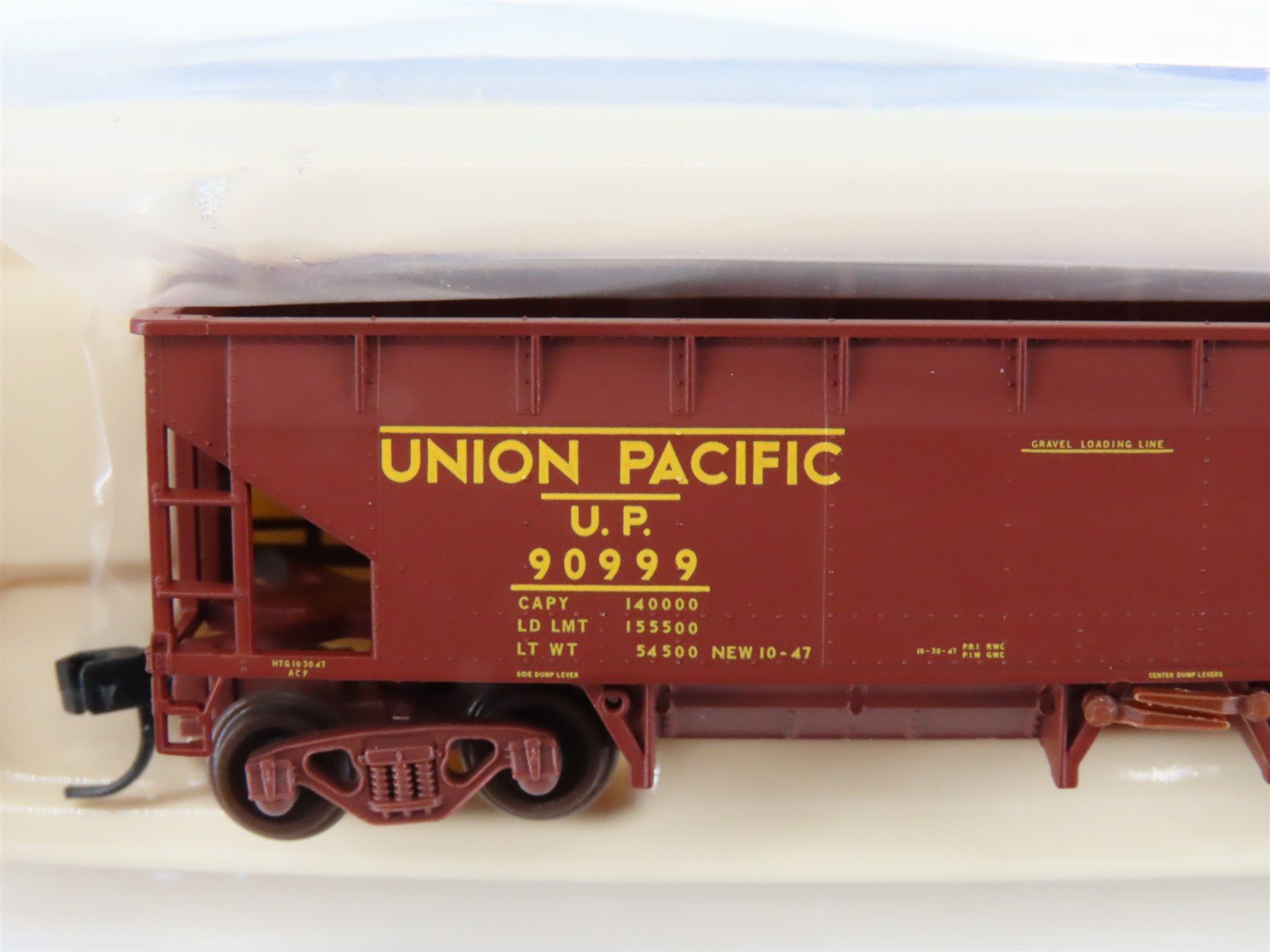 N Scale Atlas 34776-6 UP Union Pacific 70-Ton Hart Ballast Hopper #90999