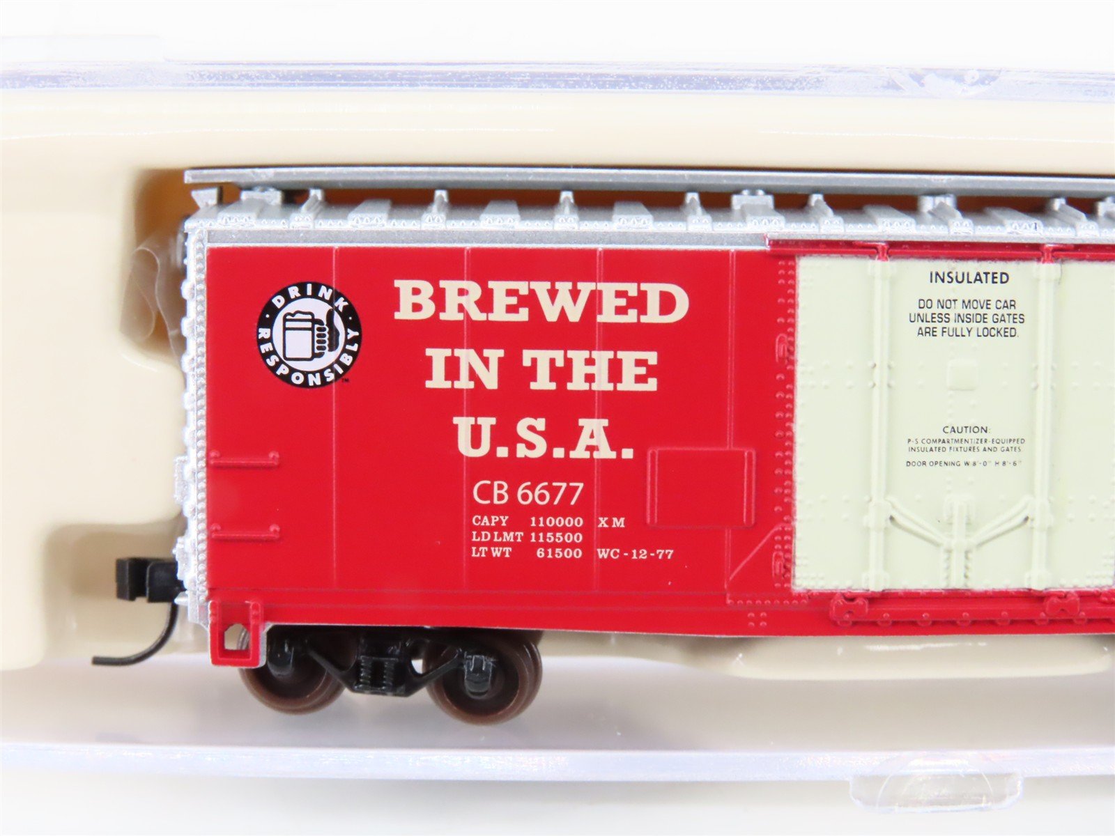 N Scale Atlas NSC ATL07-12 CB Killian's Irish Red 40' Plug Door Box Car #6677