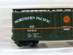 N Scale Atlas 3332 NP Northern Pacific Railroad 40' Plug Door Box Car #98663