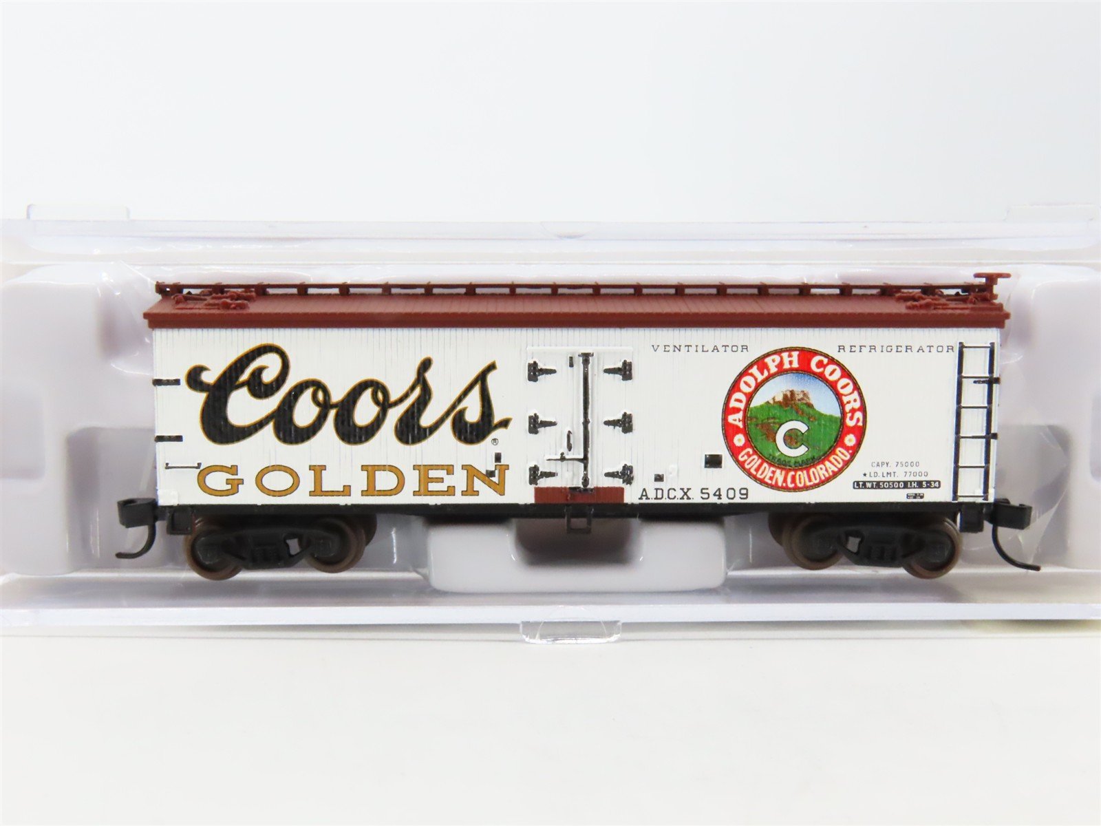 N Scale Atlas 41486 ADCX Coors Golden 40' Wood Reefer #5409