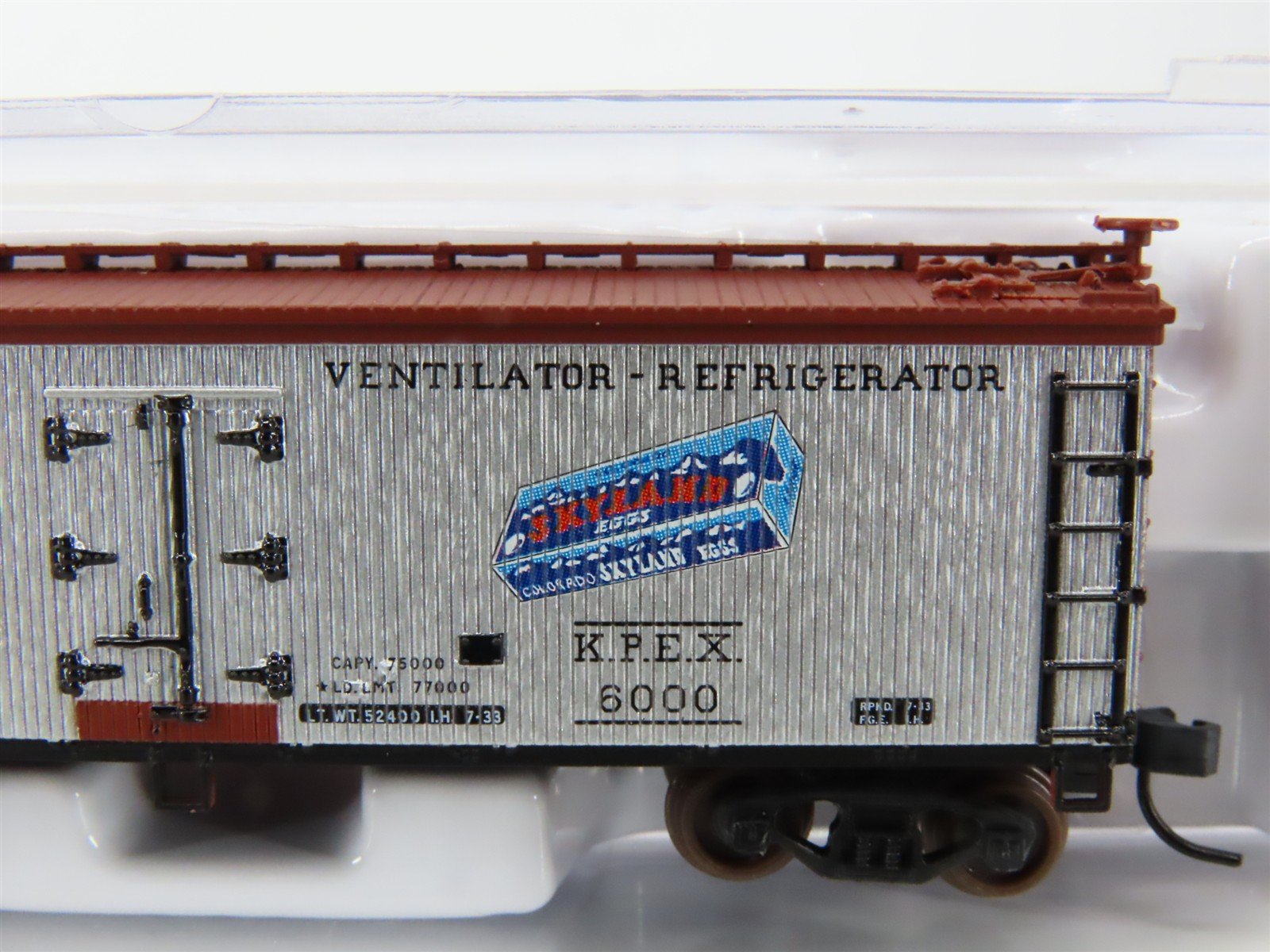 N Scale Atlas 41493 KPEX Skyland Eggs 40' Wood Reefer #6000