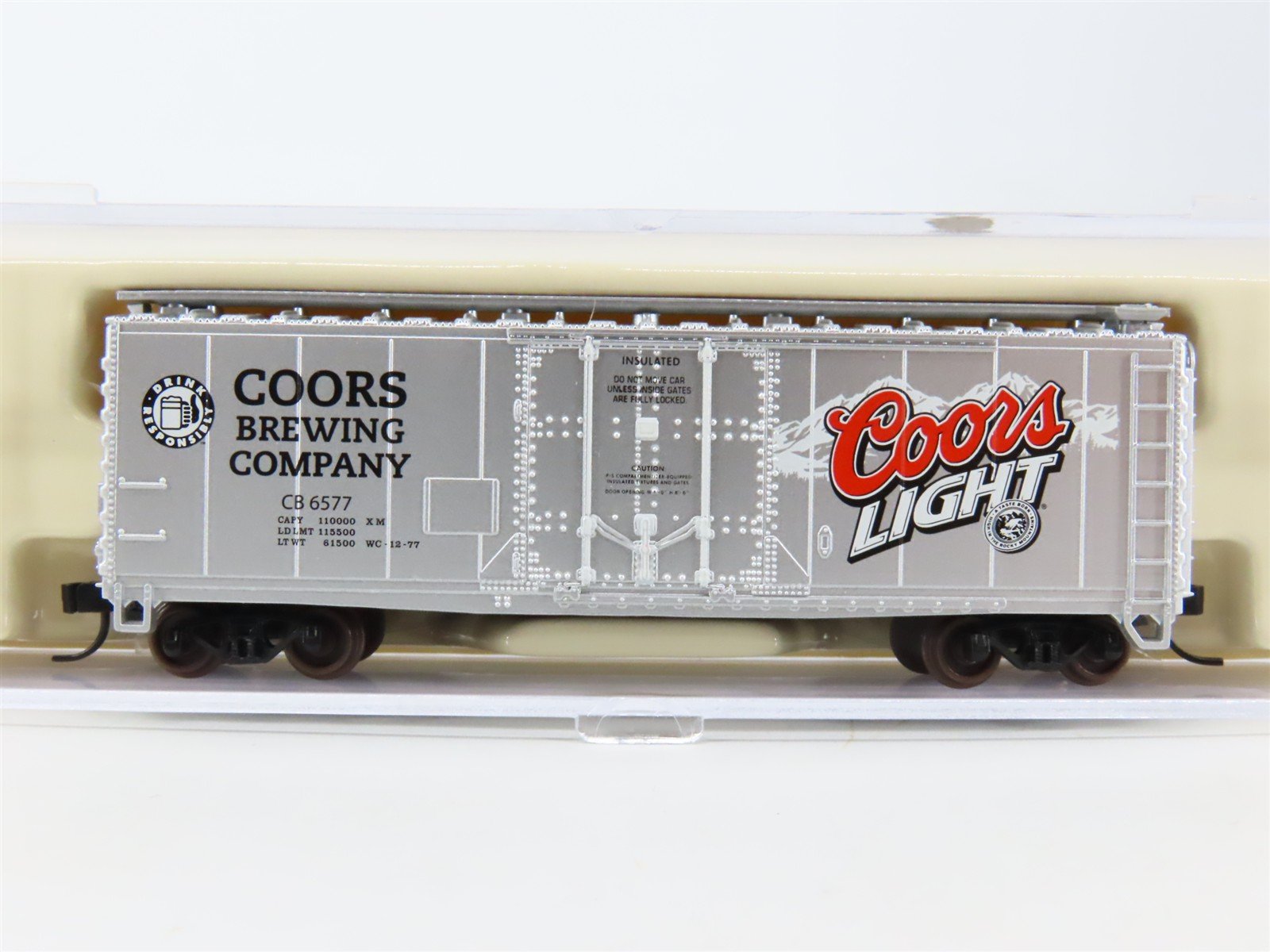 N Scale Atlas NSC-ATL07-10 CB Coors Light Single Plug Door Box Car #6577