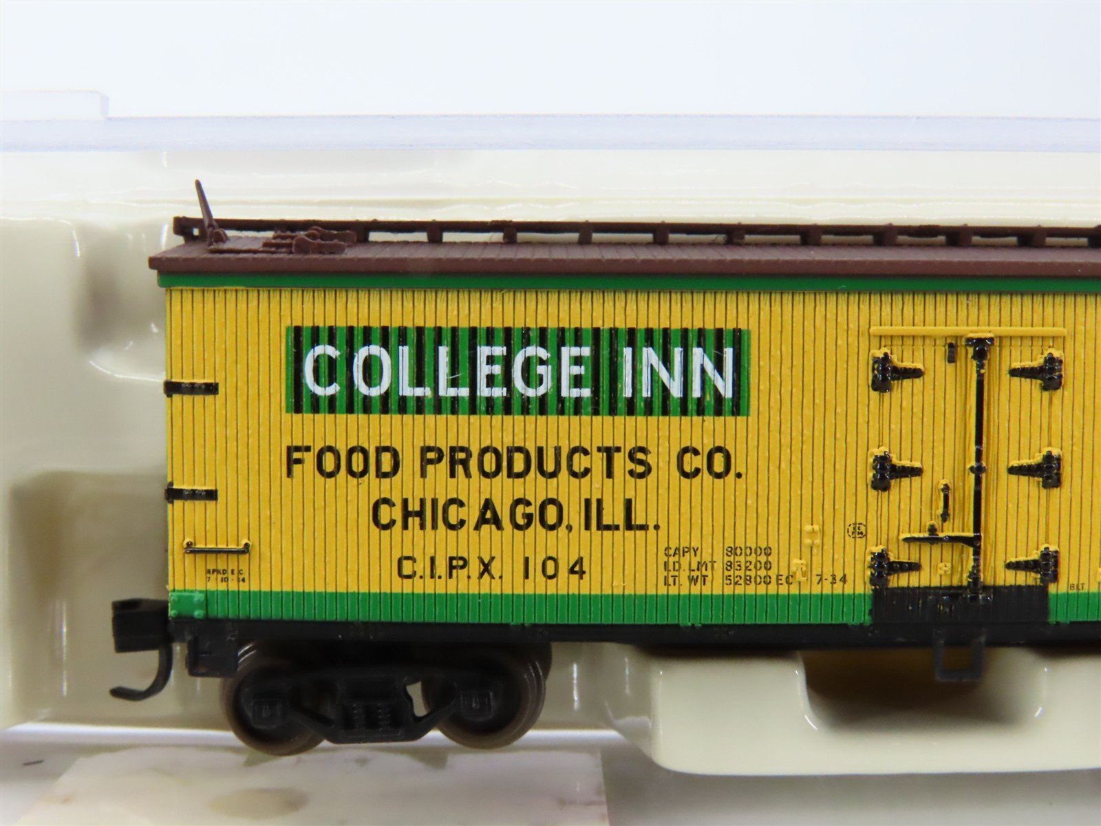 N Scale Atlas 41530 CIPX College Inn Food Products 40' Wood Reefer #104