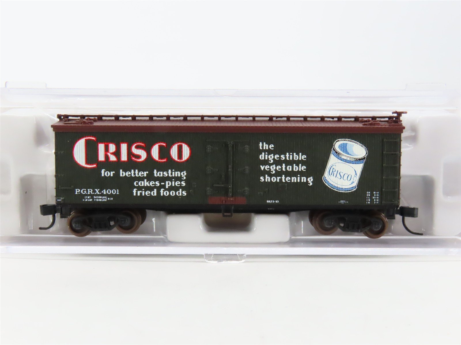 N Scale Atlas 41488 PGRX Crisco 40' Wood Reefer #4001