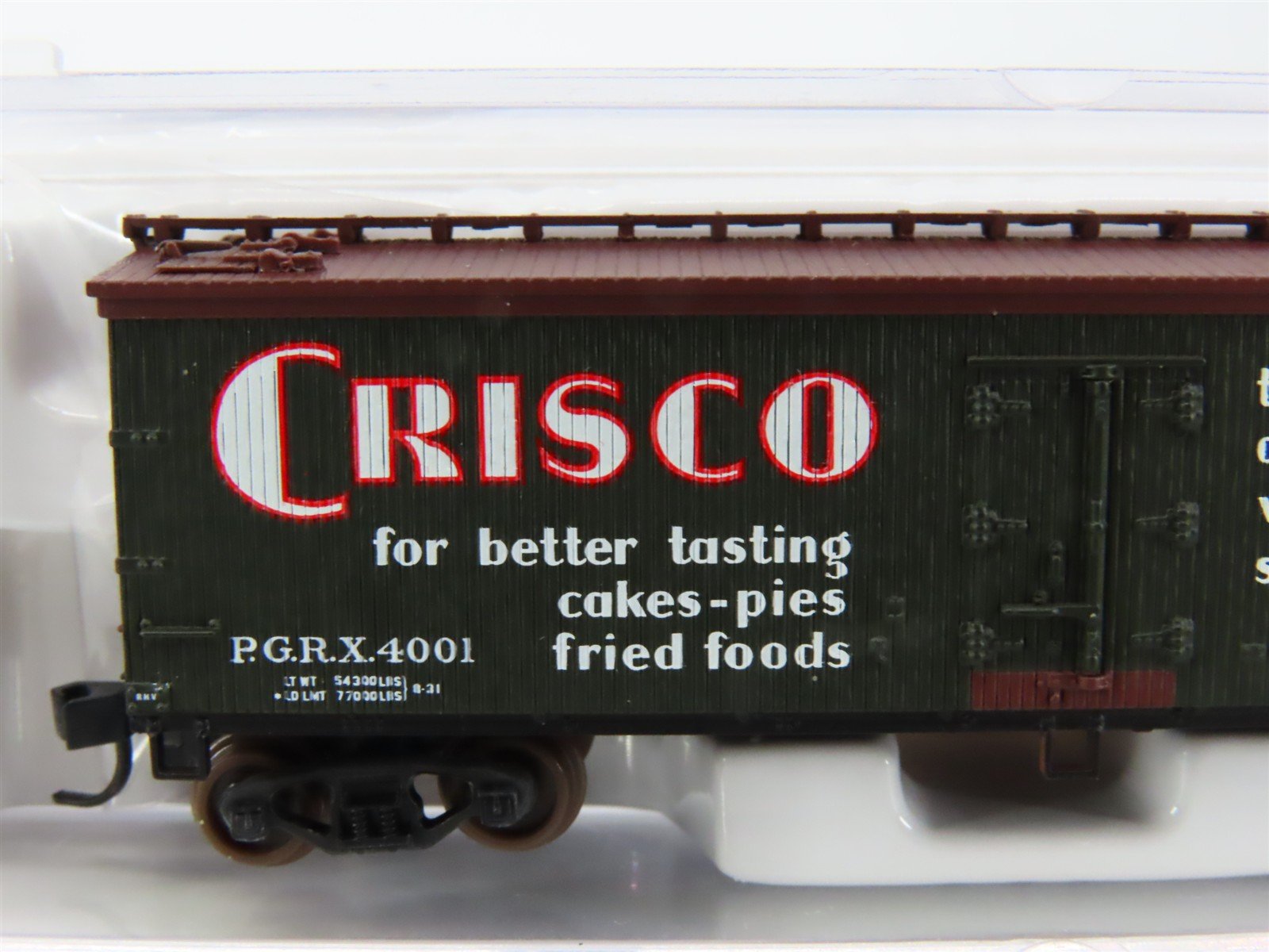 N Scale Atlas 41488 PGRX Crisco 40' Wood Reefer #4001