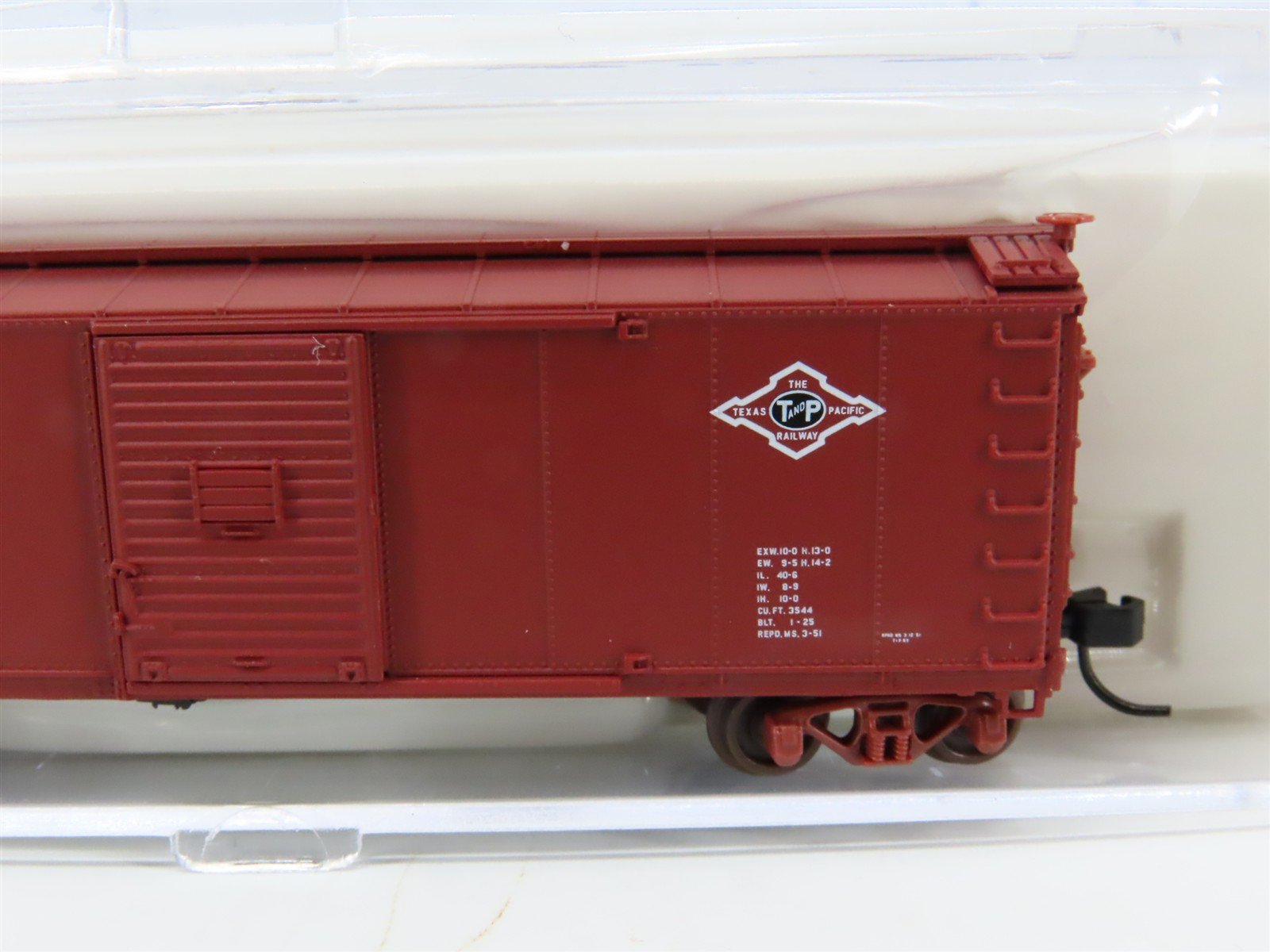 N Scale Atlas 45820 T&P Texas & Pacific Steel Single Door Box Car #80282