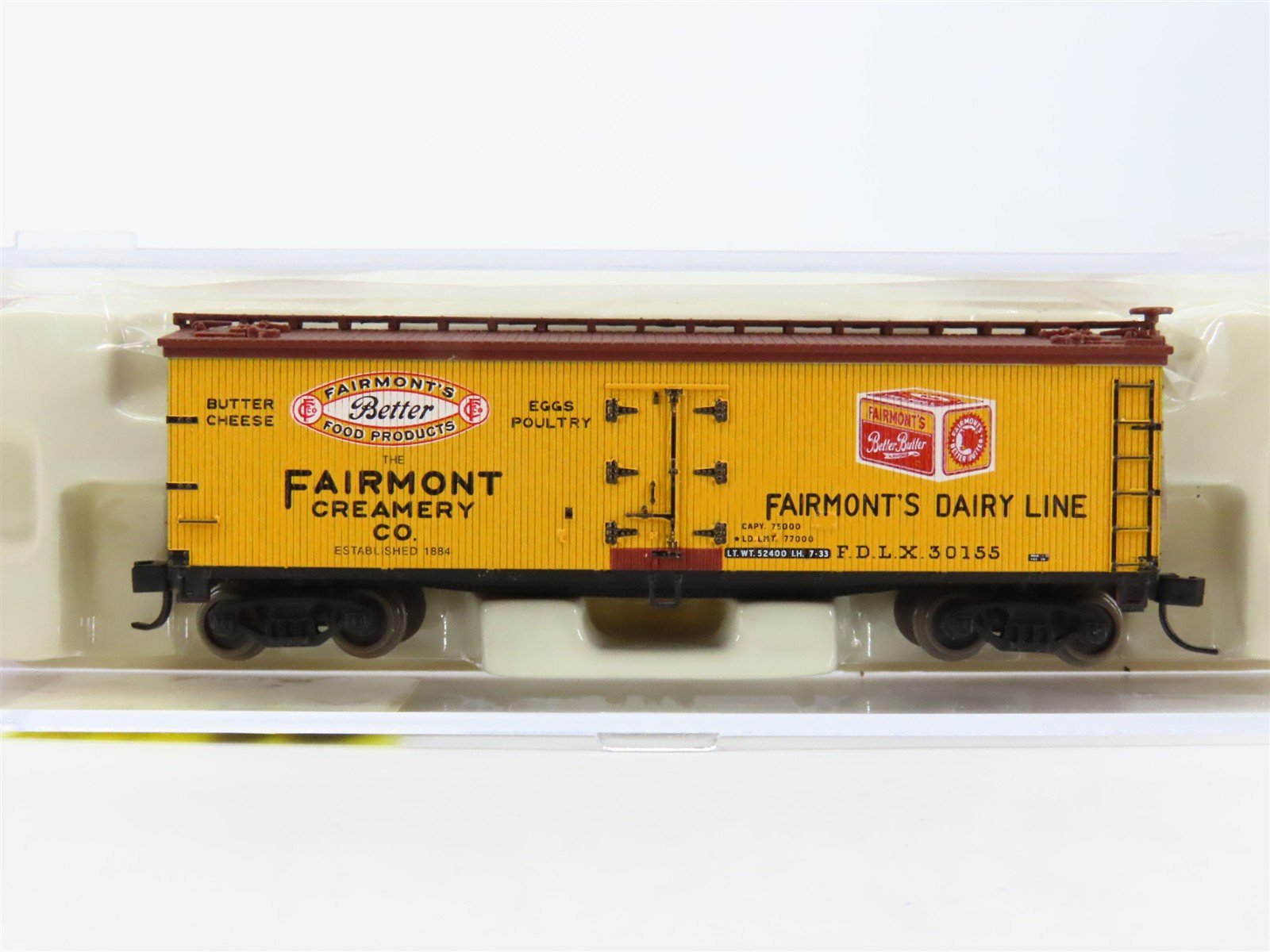 N Scale Atlas 41532 FDLX Fairmont Creamery 40' Wood Reefer #30155