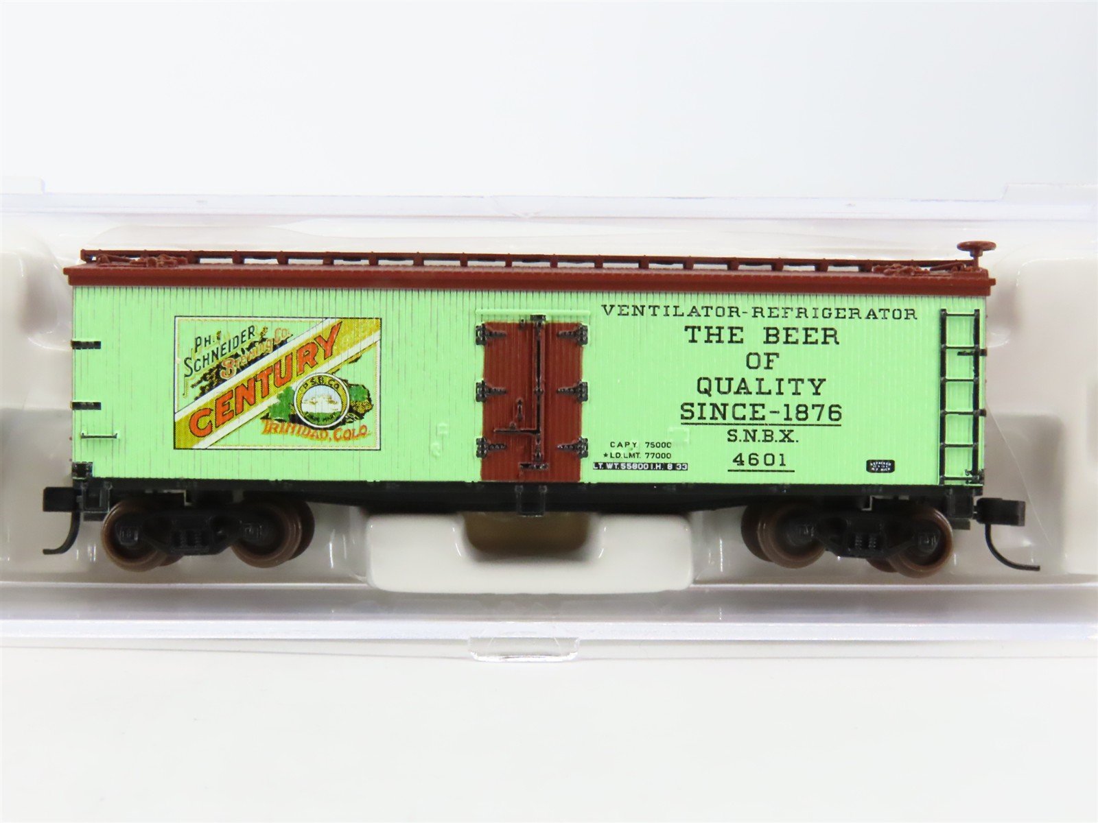 N Scale Atlas 41501 SNBX Century Beer 40' Wood Reefer #4601