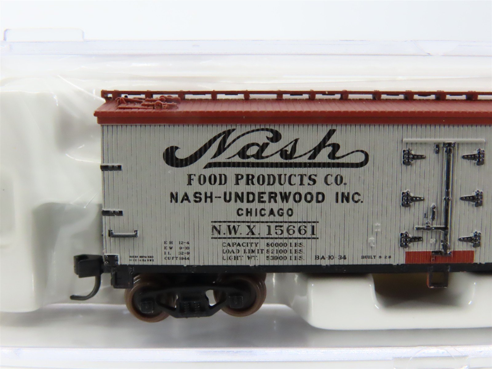 N Scale Atlas 41505 NWX Nash Food Products 40' Reefer #15661