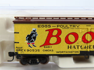 N Scale Atlas 41451 QREX Boote's Hatcheries 40' Woodside Reefer #90535