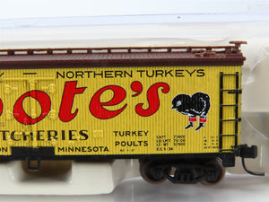 N Scale Atlas 41451 QREX Boote's Hatcheries 40' Woodside Reefer #90535