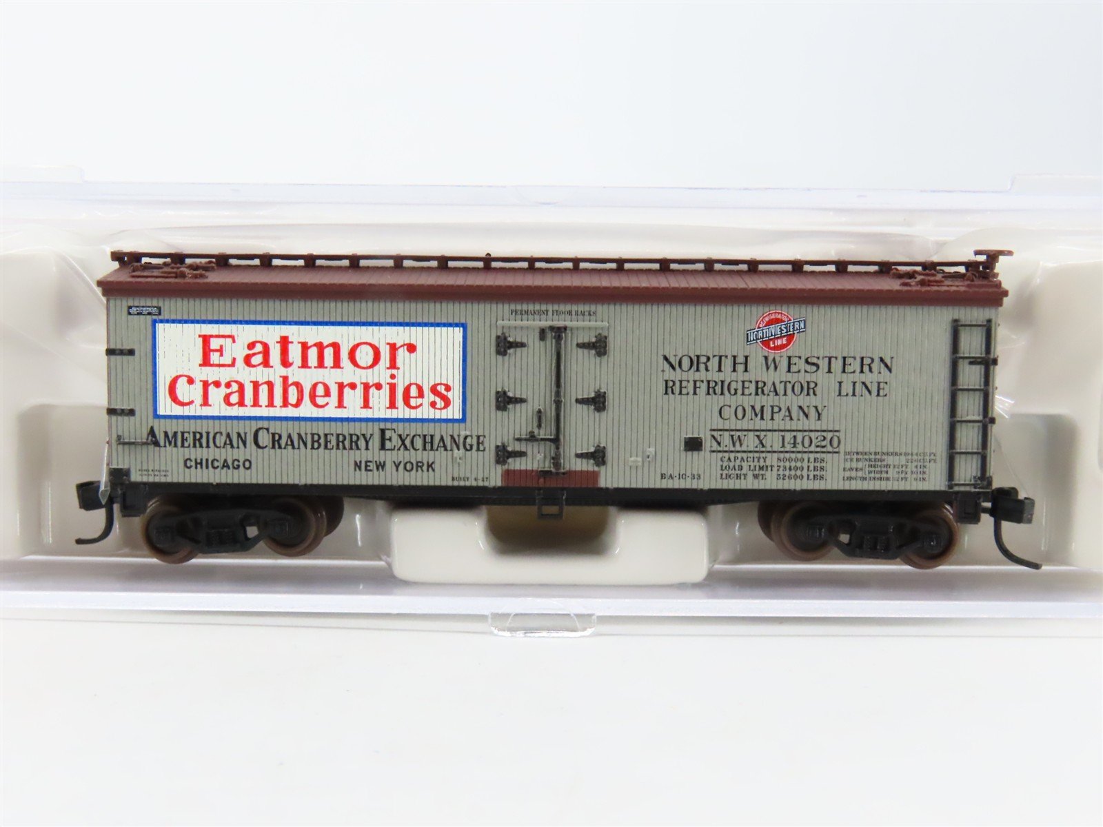 N Scale Atlas 41472 NWX Eatmor Cranberries 40' Wood Reefer #14020