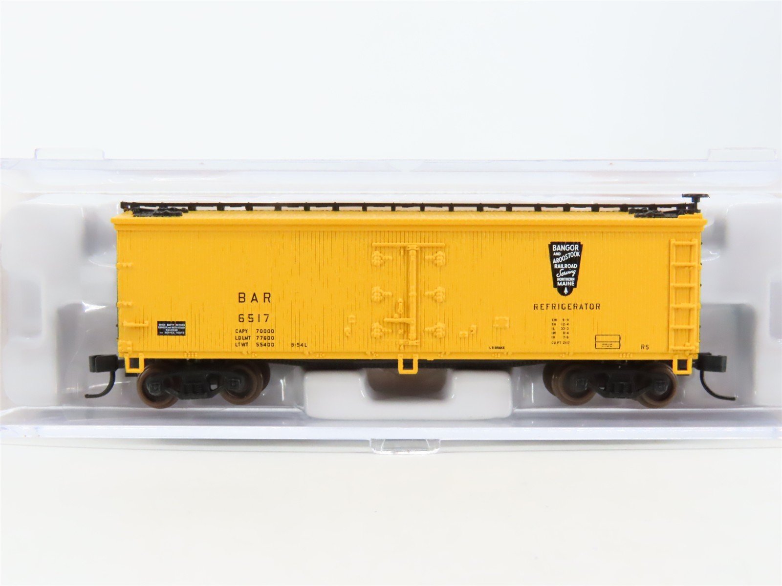 N Scale Atlas 41480 BAR Bangor & Aroostook Railroad 40' Wood Reefer #6517
