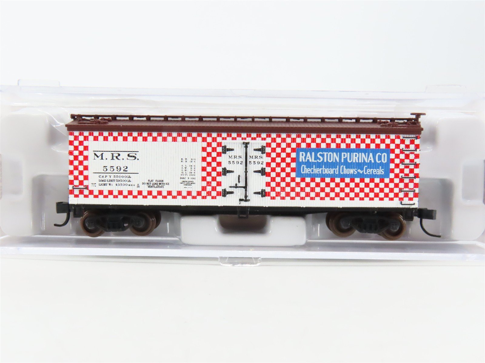 N Scale Atlas 41492 MRS Ralston Purina Company 40' Wood Reefer #5592
