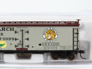 N Scale Atlas 41489 NWX Monarch Foods 40' Wood Reefer #14250