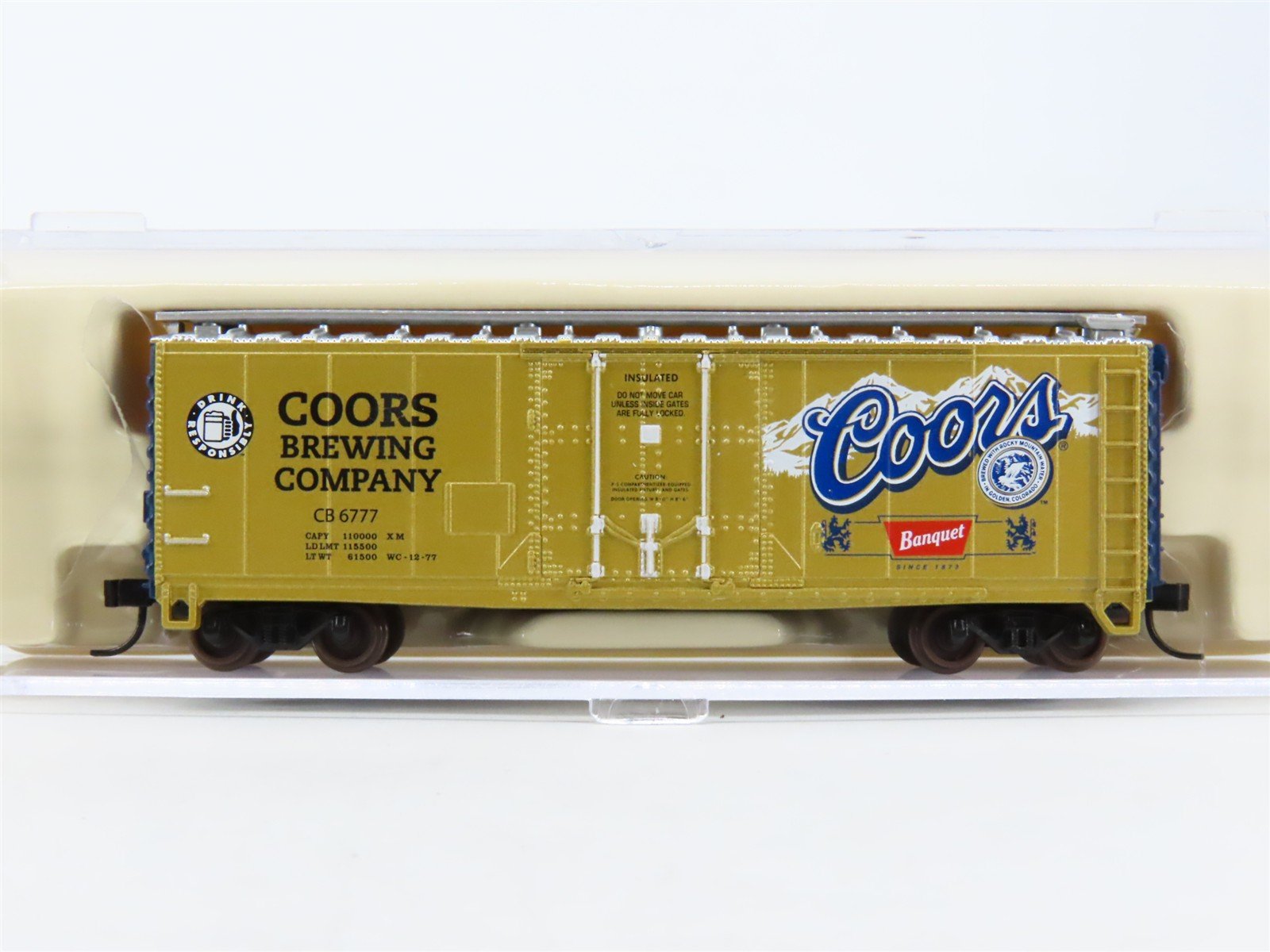 N Scale Atlas NSC-ATL07-11 CB Coors Brewing Company Plug Door Box Car #6777