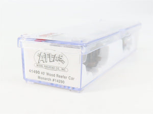 N Scale Atlas 41490 NWX Monarch Foods 40' Wood Reefer #14290