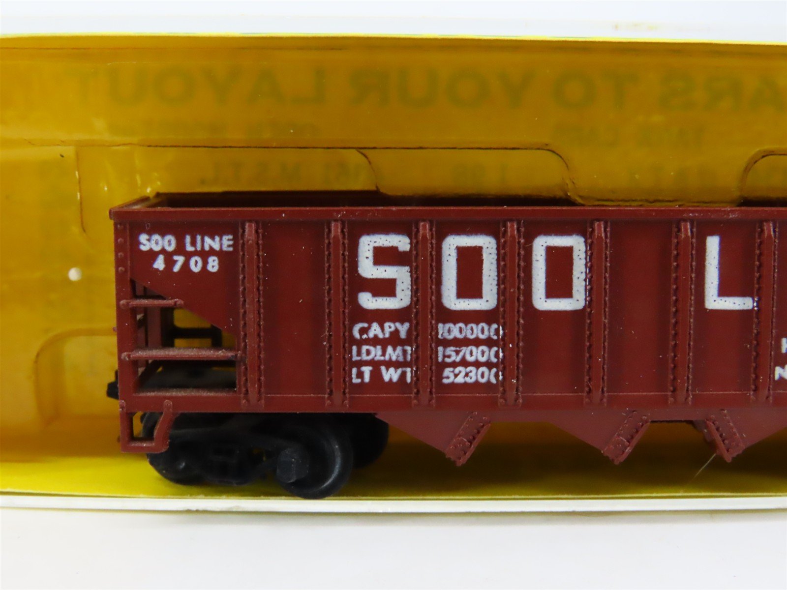 N Scale AHM Minitrains 4363 SOO Line 4-Bay Open Hopper #4709