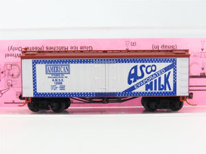 N Scale Roundhouse 8702 AMSX Asco Milk Old Timer Billboard Reefer #12006