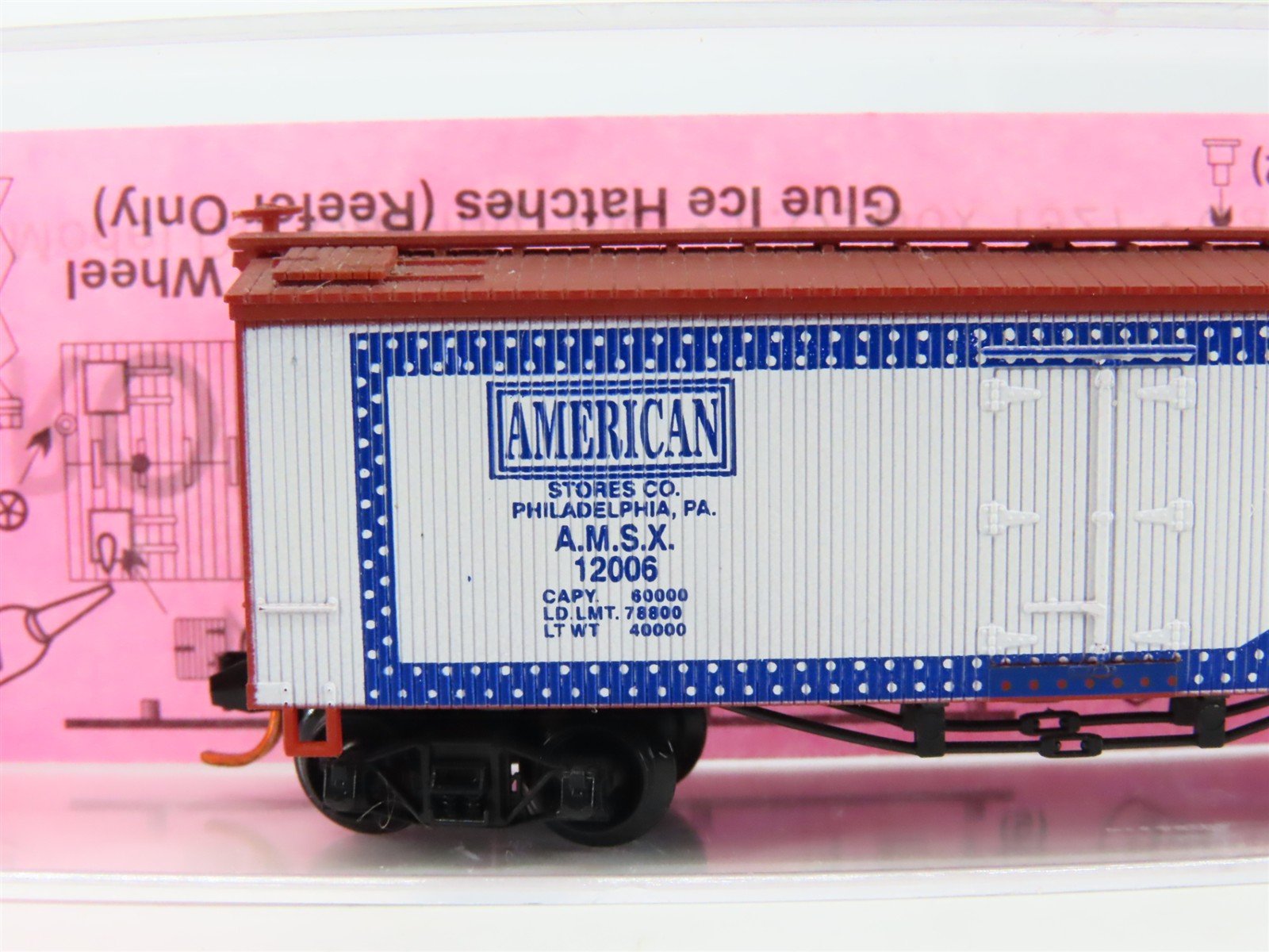 N Scale Roundhouse 8702 AMSX Asco Milk Old Timer Billboard Reefer #12006