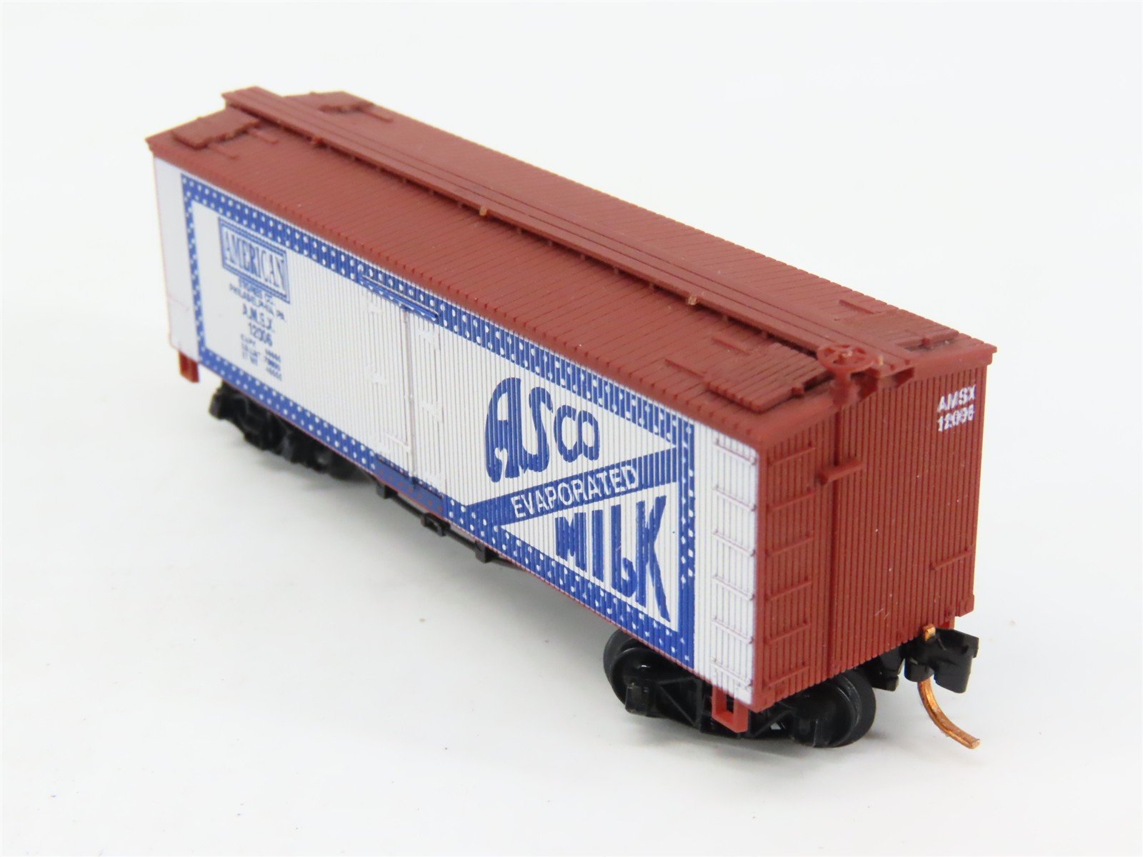 N Scale Roundhouse 8702 AMSX Asco Milk Old Timer Billboard Reefer #12006