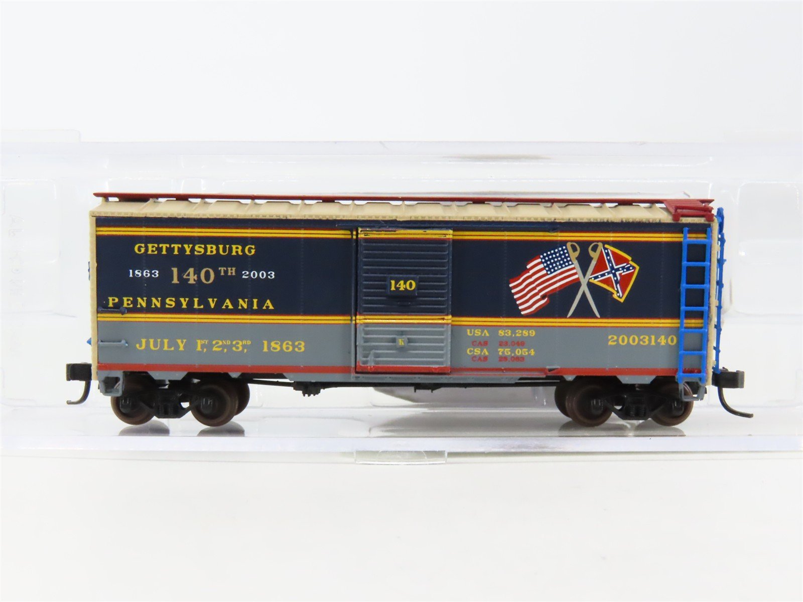 N Scale TMG Adams County Co. K. Productions 140th Anniversary Box Car #2003140