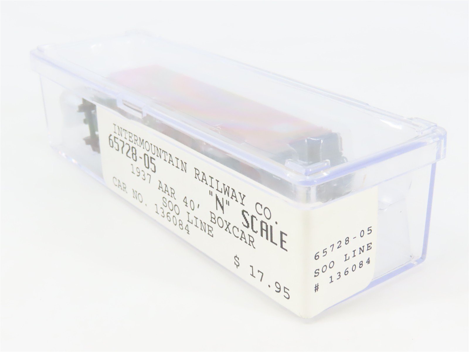 N Scale InterMountain 65728-05 SOO Line 40' Single Door Box Car #136084