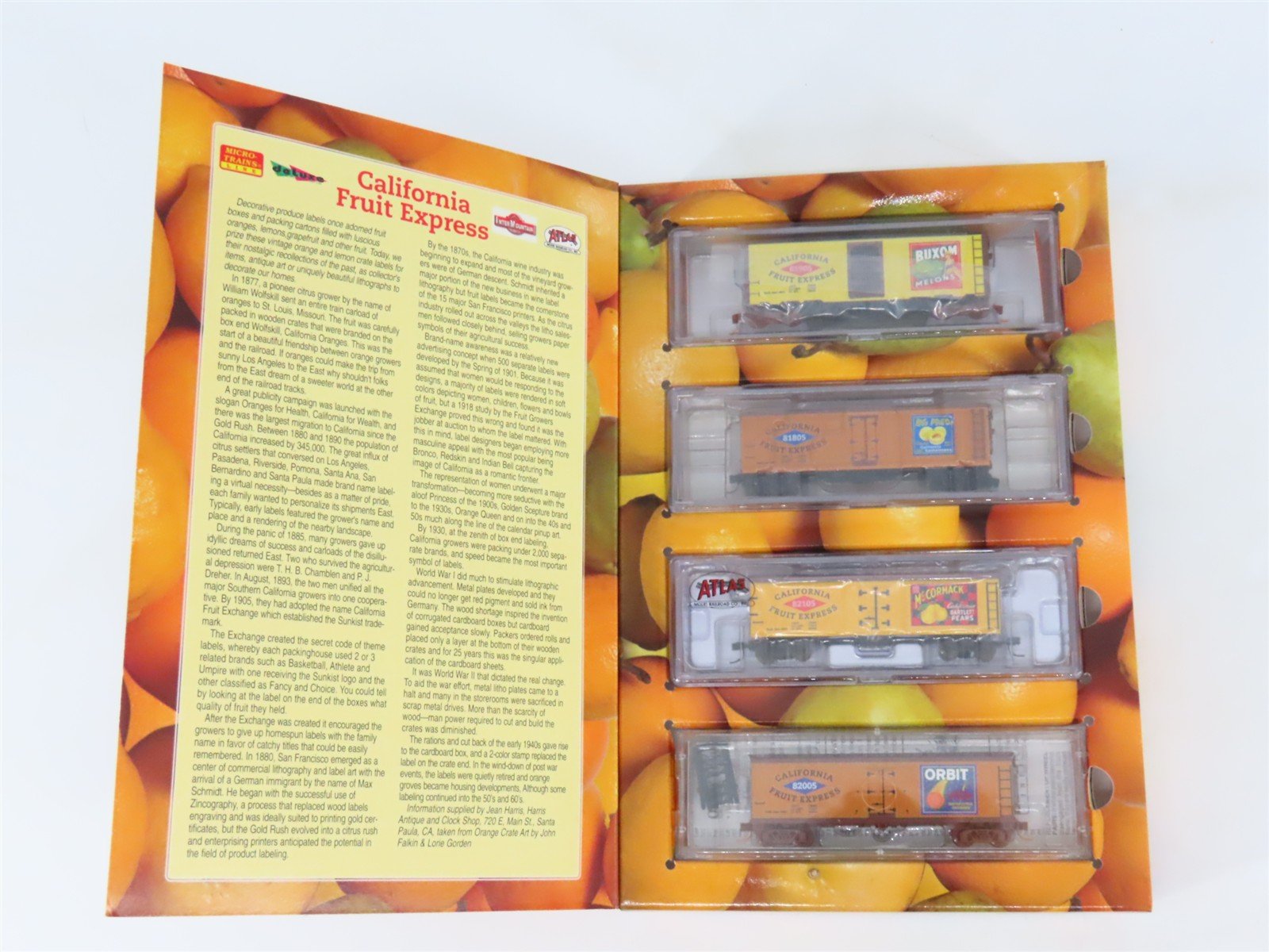 The N Scale Collector NSC California Fruit Express Reefers Set of 4 - Sealed