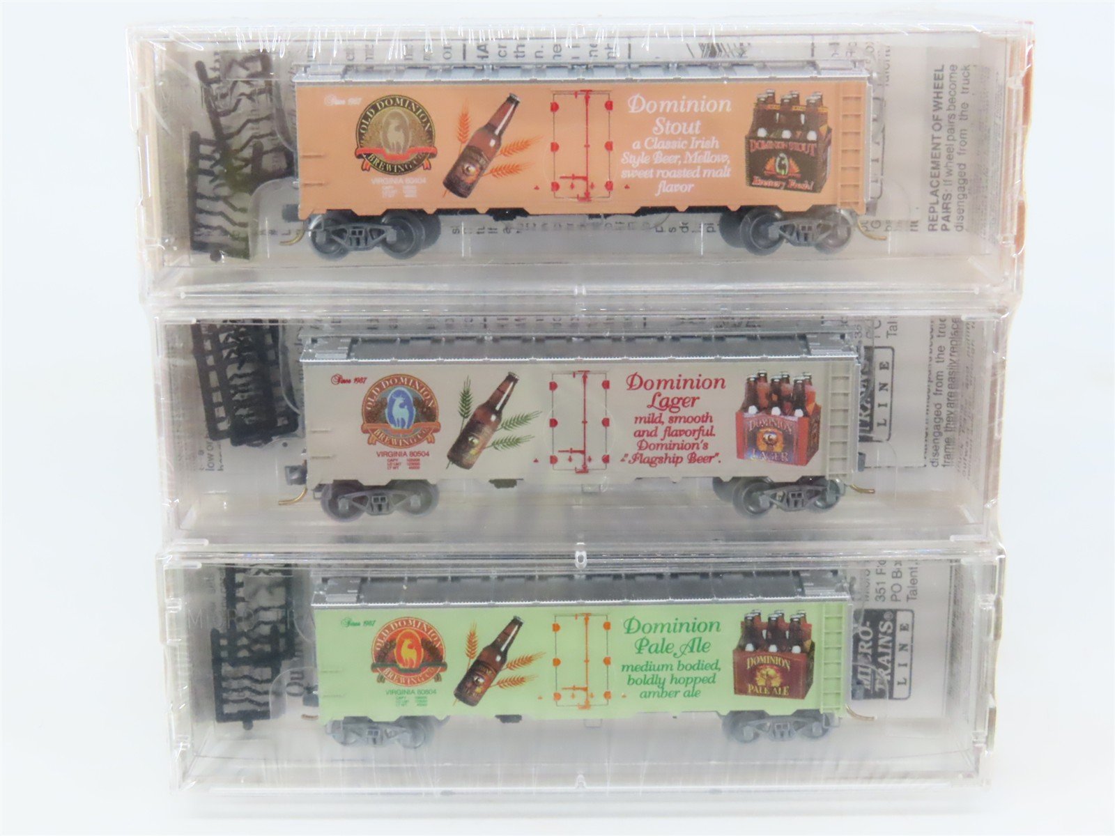N Micro-Trains MTL NSC 04-101 Old Dominion Brewing Company Reefers 3-Pack Sealed