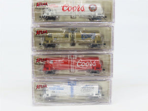 N Scale Atlas NSC CB Coors Brewing Company Tank Cars 4-Pack Sealed