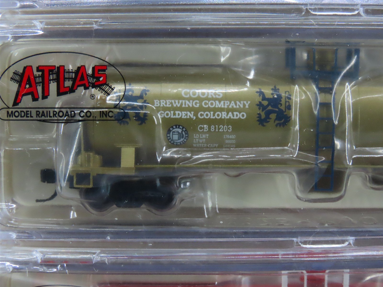 N Scale Atlas NSC CB Coors Brewing Company Tank Cars 4-Pack Sealed