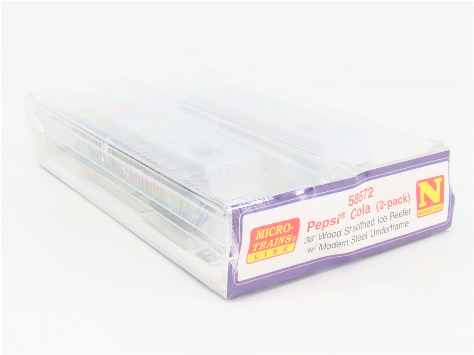 N Scale Micro-Trains MTL 58572 PCEX Pepsi-Cola 36' Ice Reefer 2-Pack Sealed