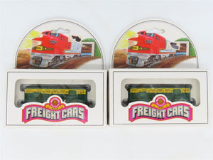 LOT of 2 N Scale Bachmann 53-1015-31 CNW Chicago Northwestern Stock Cars #14311