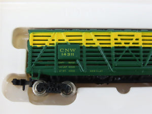 LOT of 2 N Scale Bachmann 53-1015-31 CNW Chicago Northwestern Stock Cars #14311