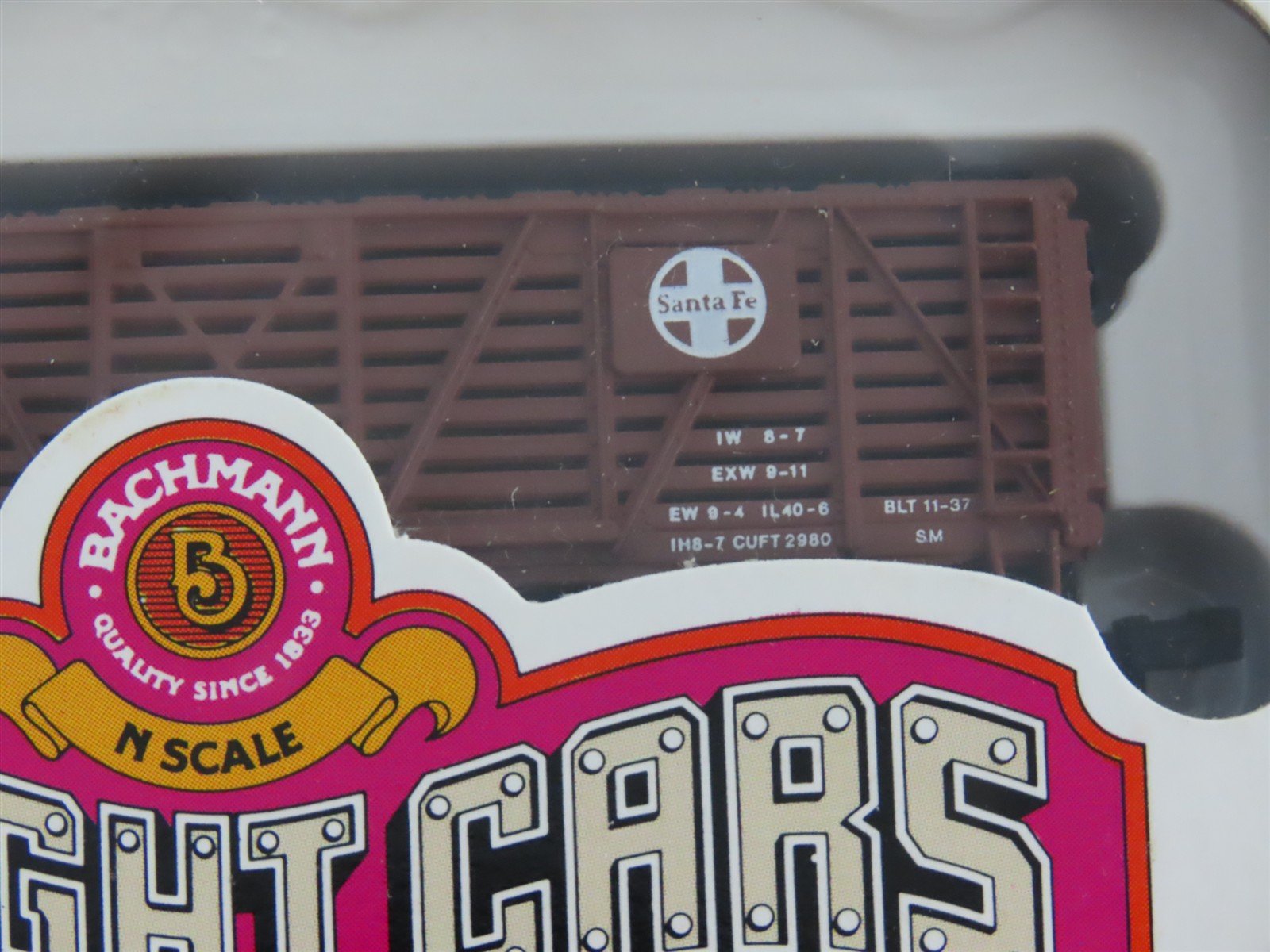 LOT of 3 N Scale Bachmann 53-1015-02 ATSF Santa Fe Wood Stock Car #94134