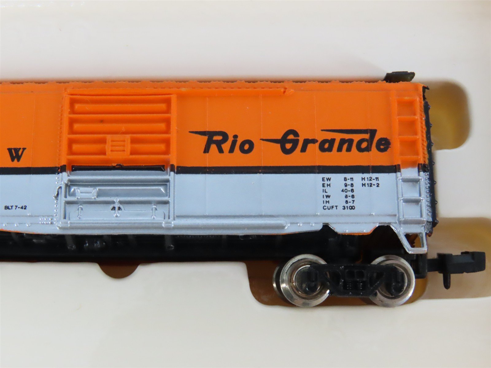 LOT of 2 N Scale Bachmann 53-1000-69 D&RGW Rio Grande 41' Steel Box Car #60066